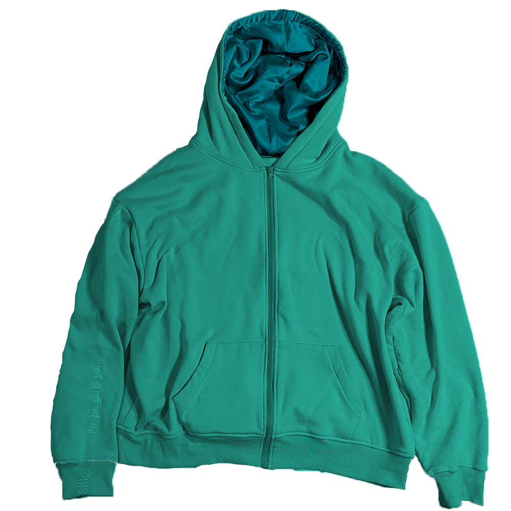 THE ONLY SILK LINED HOODIE